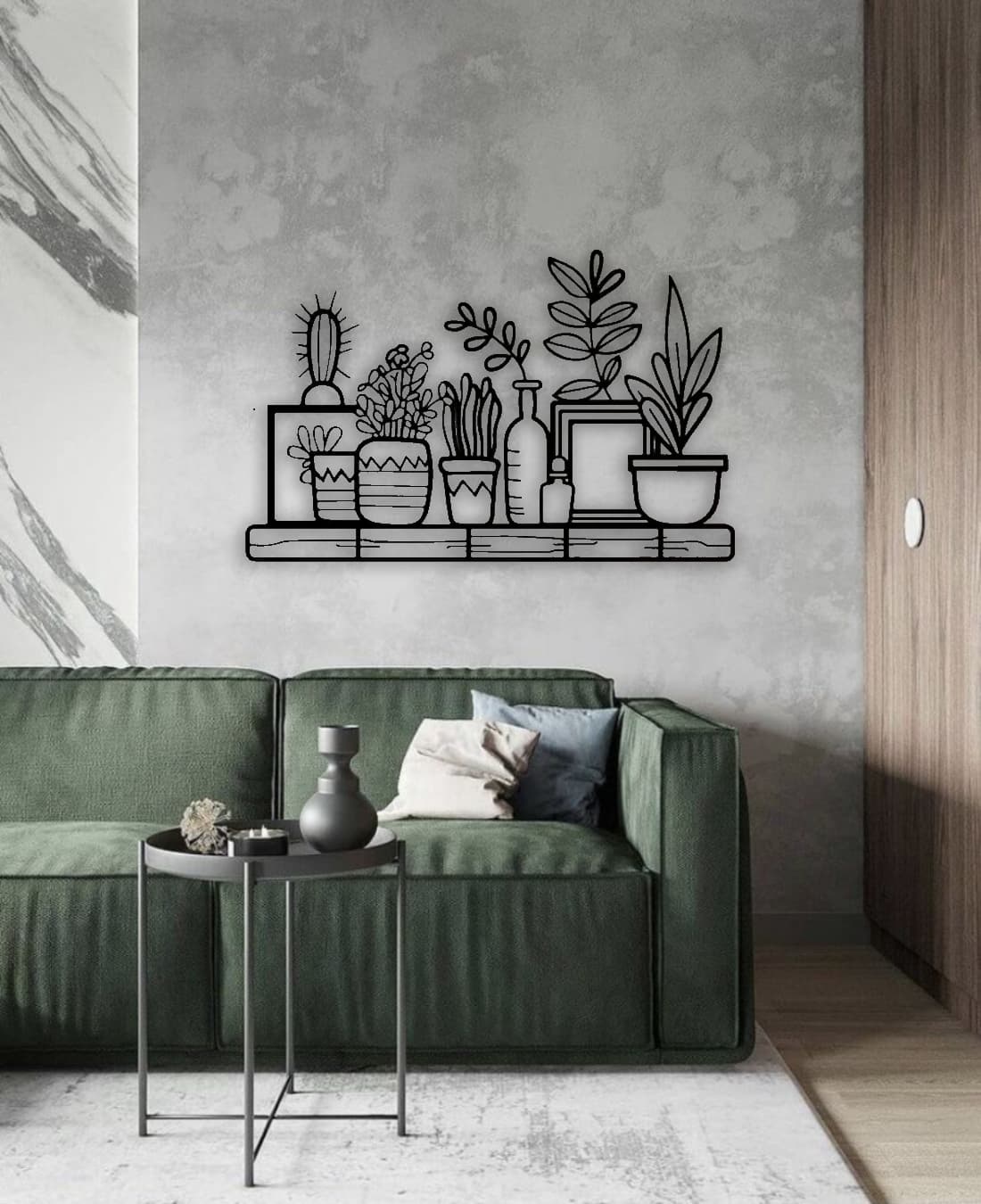 Полиця з рослинами